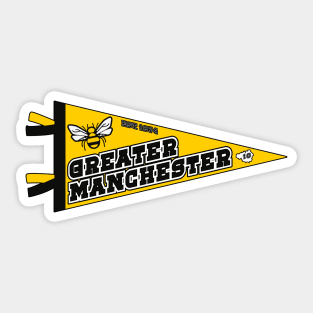 Greater Manchester Sports Varsity Pennant 1974 bee Sticker